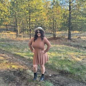 Wild Fable Brown Long Sleeve Dress